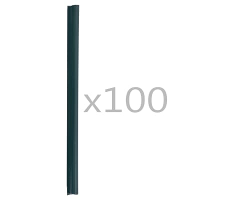 vidaXL Clips para malla de jardín 100 unidades PVC verde