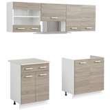 vidaXL Keukenkastenset 200 cm eikenkleur