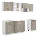 vidaXL Keukenkastenset 240 cm eikenkleur