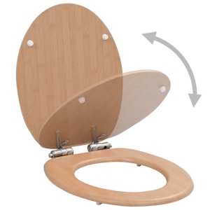 WC sedátko s funkcí pomalého sklápění MDF motiv bambusu - obrázek 2