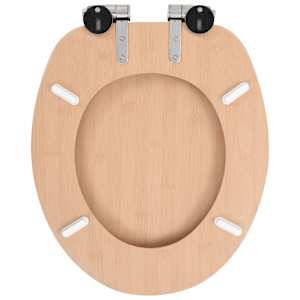 WC sedátko s funkcí pomalého sklápění MDF motiv bambusu - obrázek 5