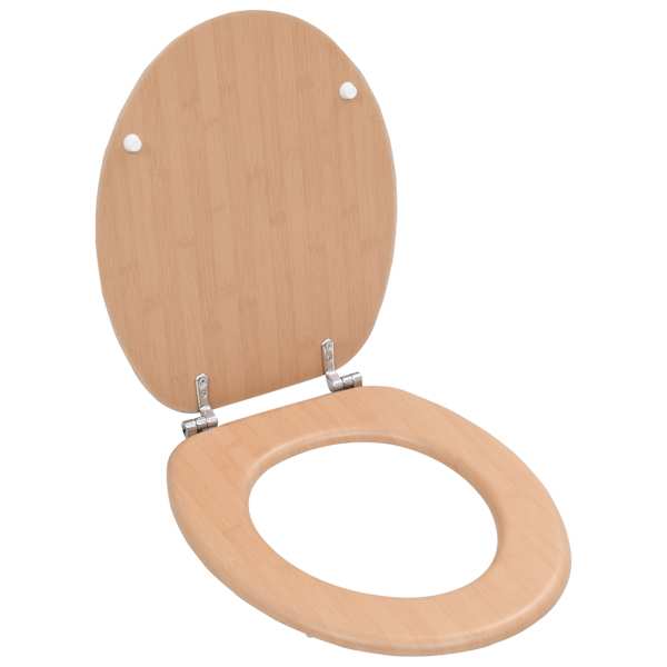 vidaXL WC prill-laud, MDF, bambuse disainiga