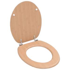 WC sedátko s víkem MDF motiv bambusu - obrázek 1