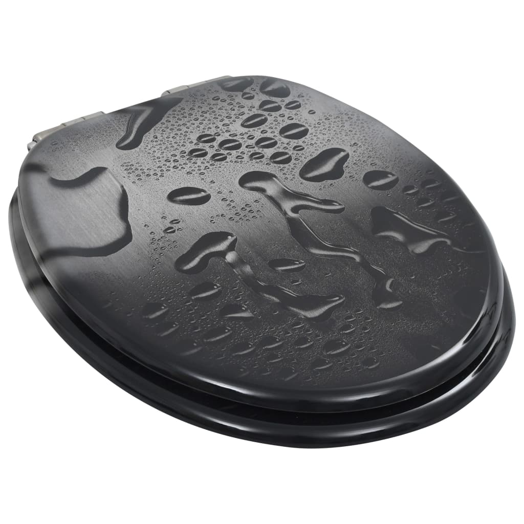 Thumbnail - vidaXL Toilettensitz mit Soft-Close-Deckel MDF Wassertropfen-Design