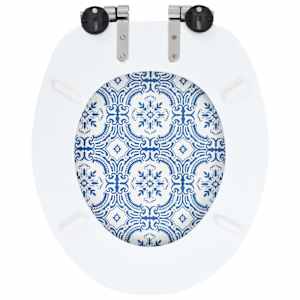 WC sedátko s funkcí pomalého sklápění MDF motiv porcelánu - obrázek 5