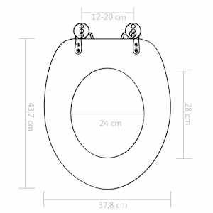 WC sedátko s funkcí pomalého sklápění MDF motiv oblázků - obrázek 9