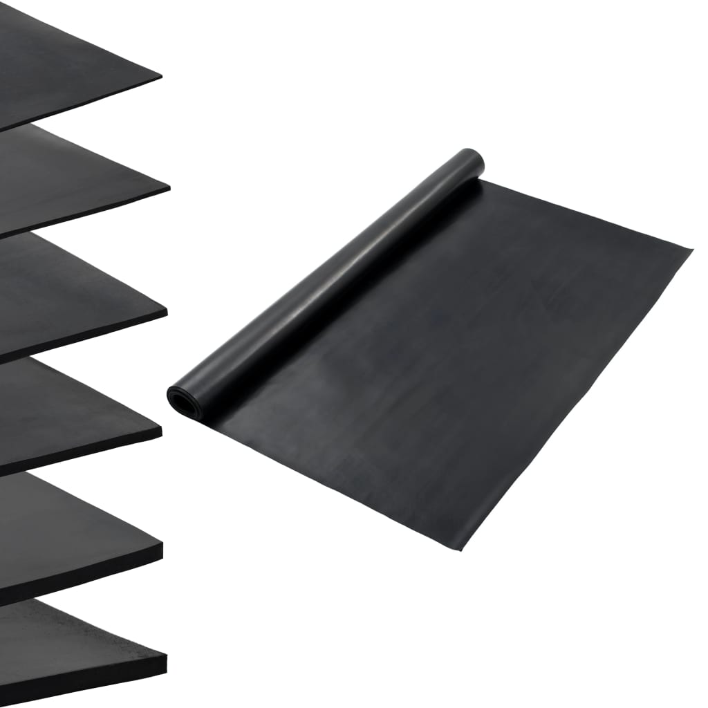 vidaXL skridsikker gulvmåtte gummi 1,2 x 2 m 1 mm glat