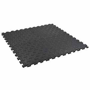 vidaXL Interlocking Horse Stable Mats 4pcs Rubber 60x60cm 12mm Groove