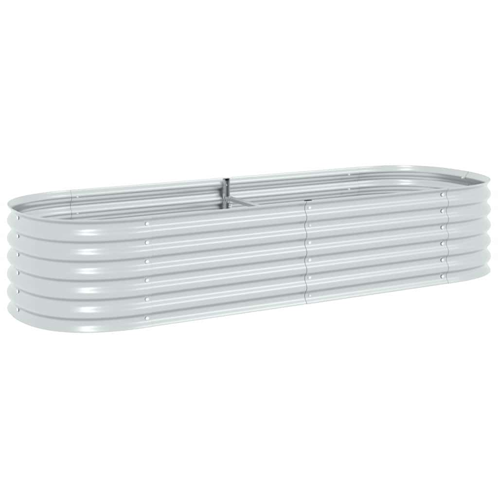 

vidaXL Garden Raised Bed 94.5"x31.5"x17.3" Galvanized Steel Silver