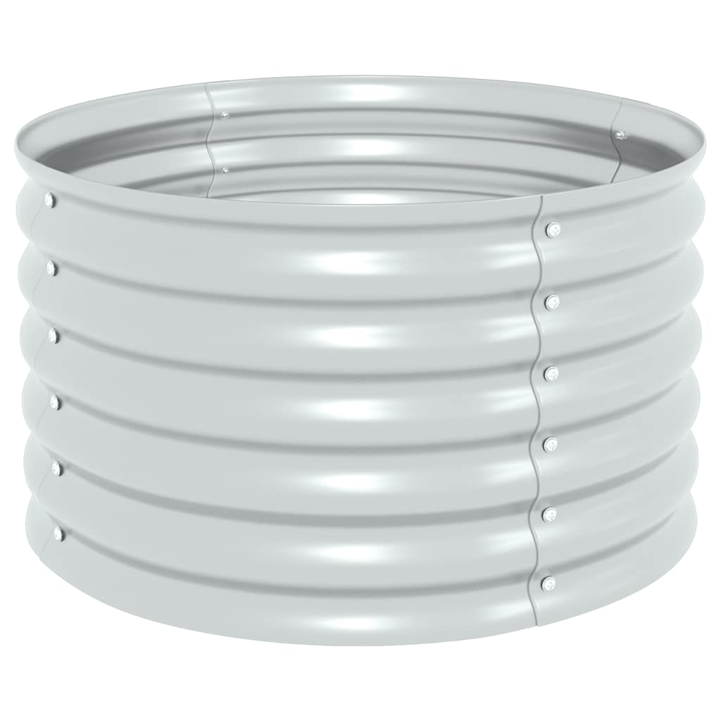 Lit surélevé de jardin 80x80x44 cm Acier galvanisé Argenté