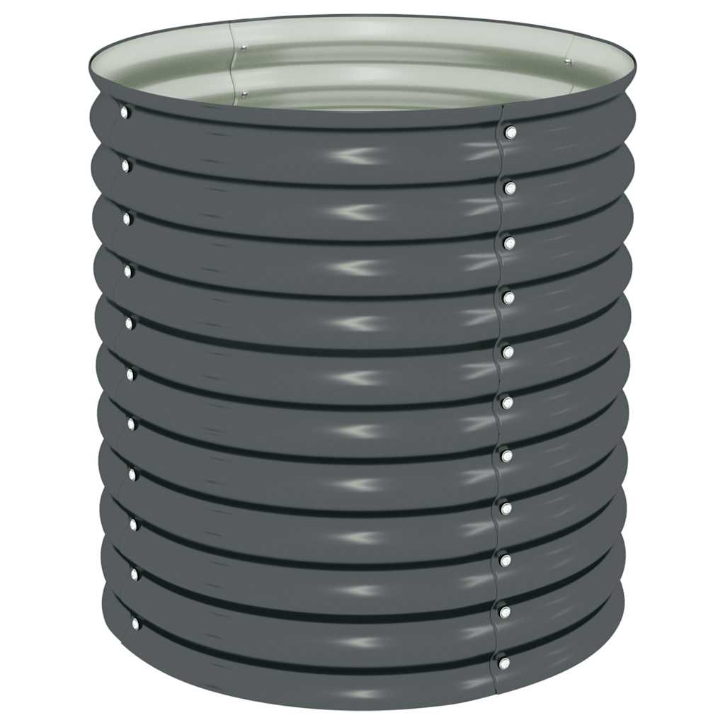 Lit surélevé de jardin 80x80x81 cm Acier galvanisé Gris