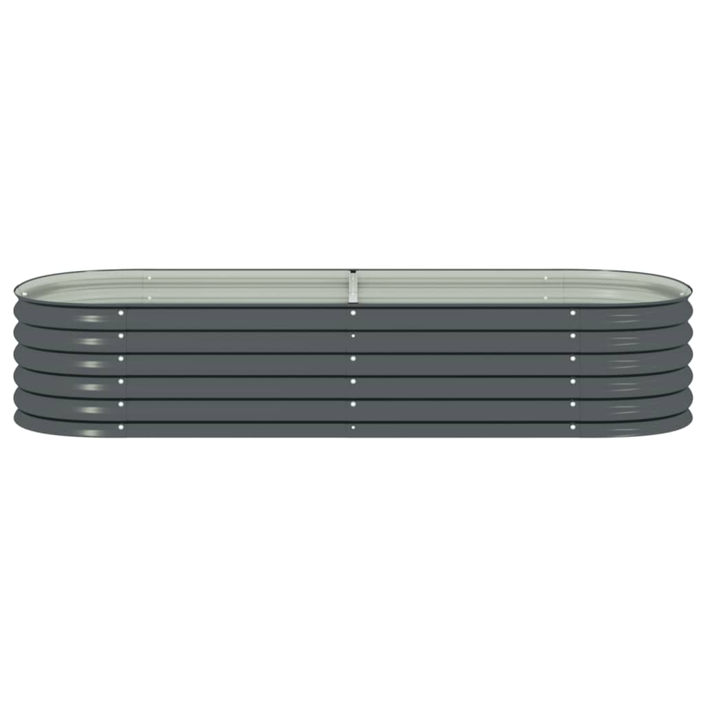 vidaXL Garden Raised Bed 94.4"x31.4"x17.3" galvanized Steel Gray