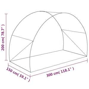 Fóliovník 4,5 m² 300 x 150 x 200 cm - obrázek 13