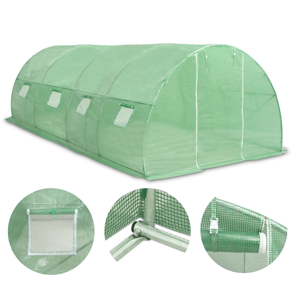 Image of vidaXL Greenhouse 18m² 600x300x200 cm