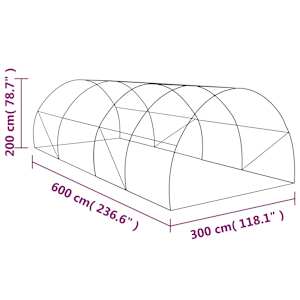 Fóliovník 18 m² 600 x 300 x 200 cm - obrázek 12
