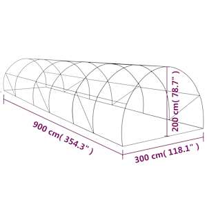 Fóliovník 27 m² 900 x 300 x 200 cm - obrázek 12