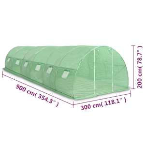 Fóliovník 27 m² 900 x 300 x 200 cm - obrázek 11