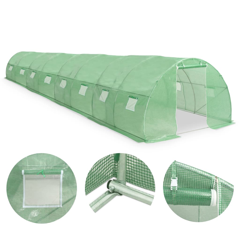 

vidaXL Greenhouse 287.5 ft² 472.4"x18.1"x78.7"