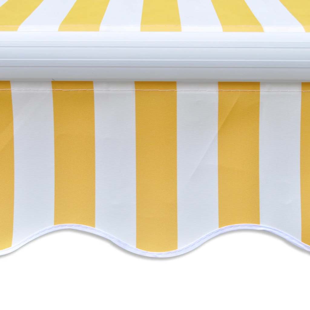 vidaXL Copertină pliabilă motorizată, 400 cm, galben/alb