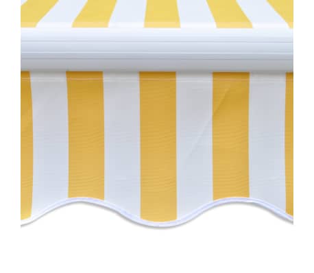 vidaXL Toldo dobrável motorizado 600 cm amarelo e branco