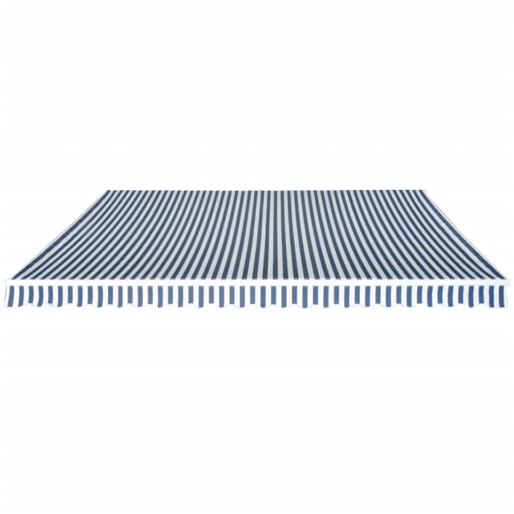 

vidaXL Luifel handmatig uittrekbaar 500 cm blauw/wit