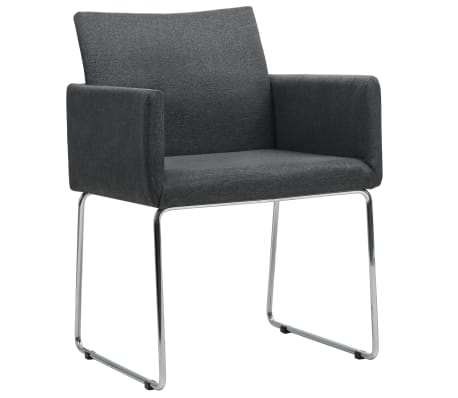 vidaXL Blagovaonske stolice od tkanine 6 kom tamnosive