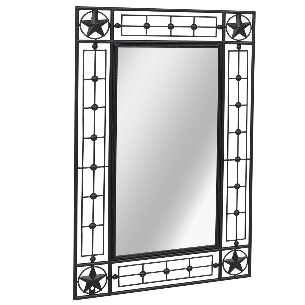 

vidaXL Garden Wall Mirror Rectangular 19.6"x31.4" Black