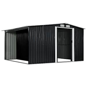 vidaXL Șopron grădină cu uși glisante antracit, 329,5x259x178 cm oțel