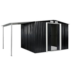 vidaXL Sodo pa&scaron;iūrė su stumd. dur., antr. sp., 386x205x178cm, plienas