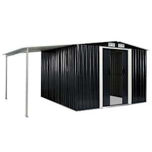 vidaXL Sodo pa&scaron;iūrė su stumd. dur., antr. sp., 386x259x178cm, plienas