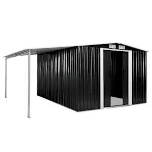 vidaXL Sodo pa&scaron;iūrė su stumd. dur., antr. sp., 386x312x178cm, plienas