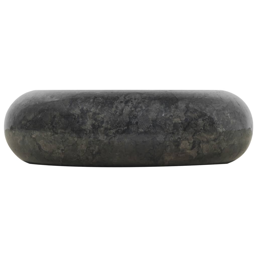 vidaXL Chiuvetă, negru, 40 x 12 cm, marmură