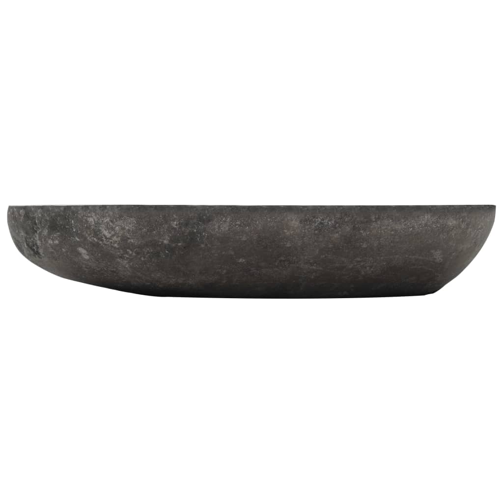 vidaXL Wash Basin River Stone Oval 23.6"-27.6"