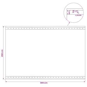 Krycí plachta bílá 2 x 3 m 260 g/m² - obrázek 6