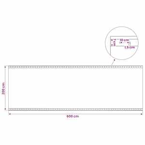 Krycí plachta bílá 2 x 6 m 260 g/m² - obrázek 6