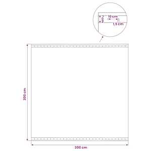 Krycí plachta bílá 3 x 3 m 260 g/m² - obrázek 6