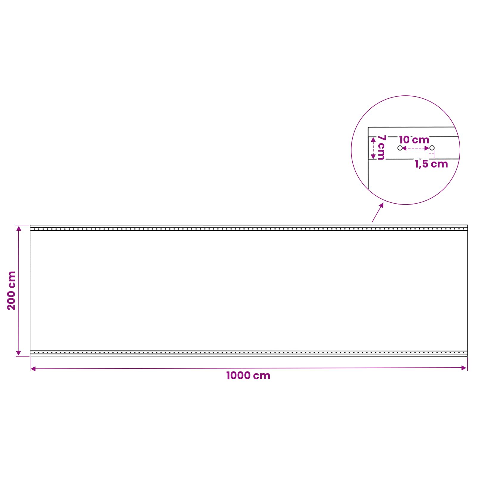 Leno ponjava 260 g/m² 3x10 m bela - slika 11
