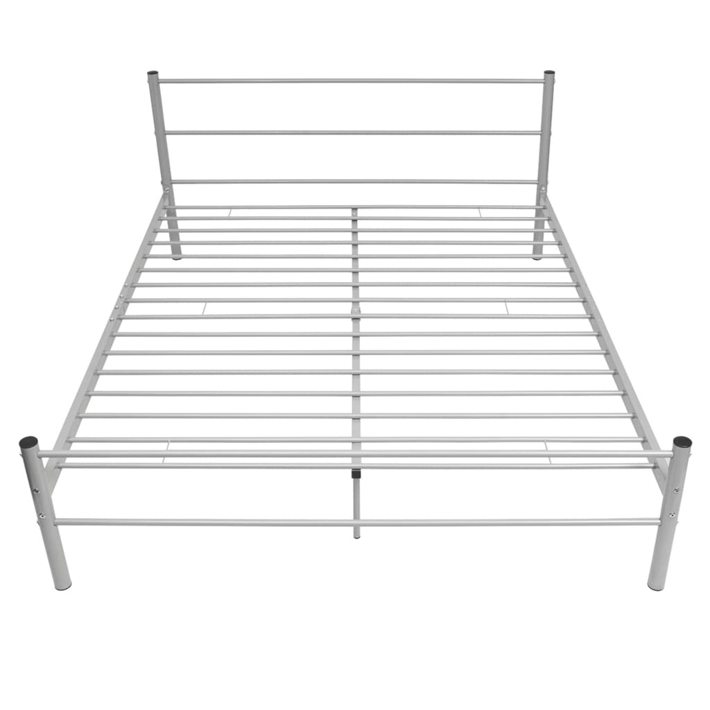 vidaXL Bed Frame Grey Metal King Size