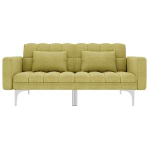 vidaXL Canap&eacute;-lit Vert Tissu