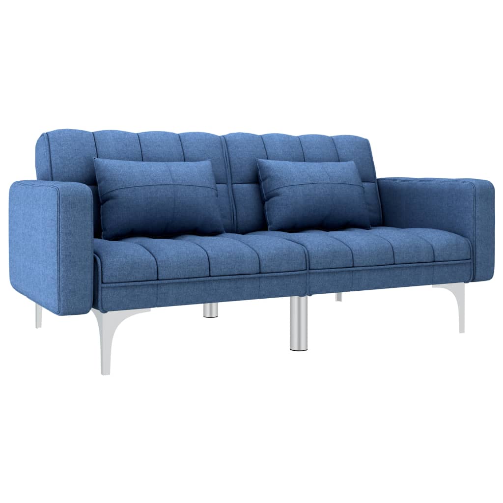 vidaXL Schlafsofa Blau Stoff