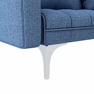 Rozkládací pohovka modrá textil - obrázek 6