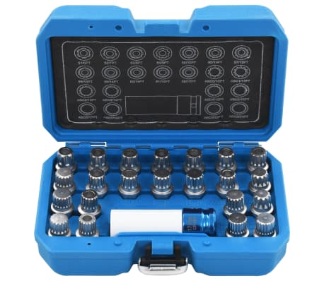 Steckschlüsselsatz TTX34AF – 14-teilig, 3/10,2 Cm, 12pt AF, Für Präzises Arbeiten