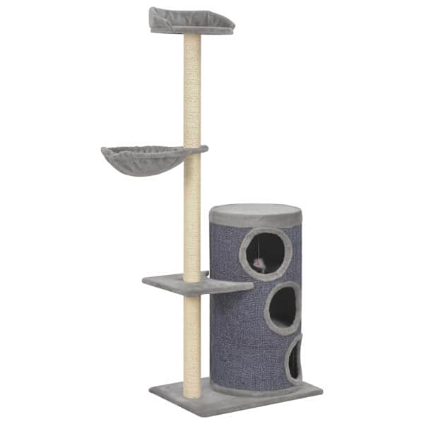 vidaXL sisalk&ouml;itega kraapimispuuga kassimaja hall 148 cm