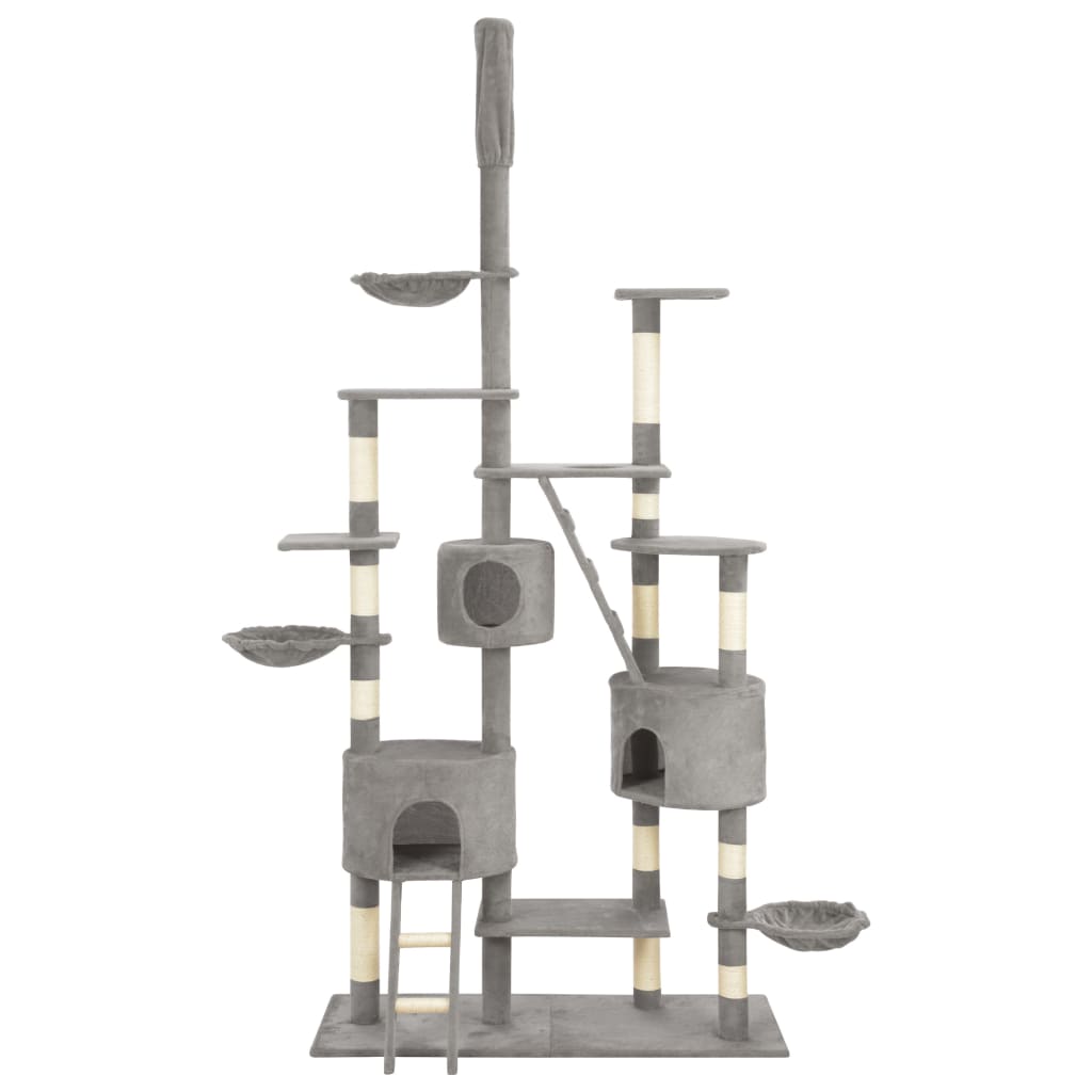 

vidaXL Kattenkrabpaal met sisal krabpalen 255 cm grijs