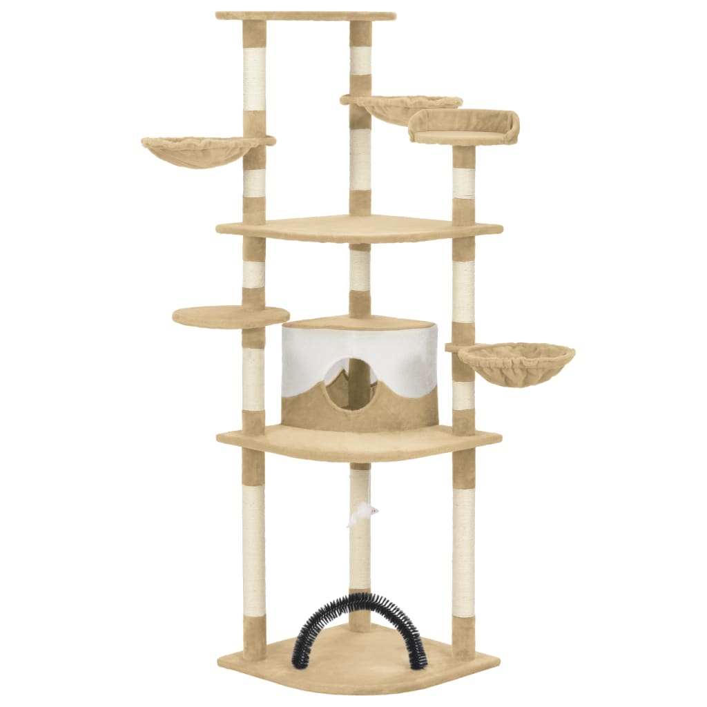 

vidaXL Kattenkrabpaal met sisal krabpalen 190 cm beige