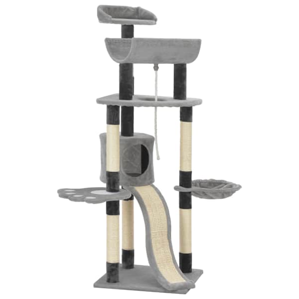 vidaXL sisalk&ouml;itega kraapimispuuga kassimaja hall 145 cm