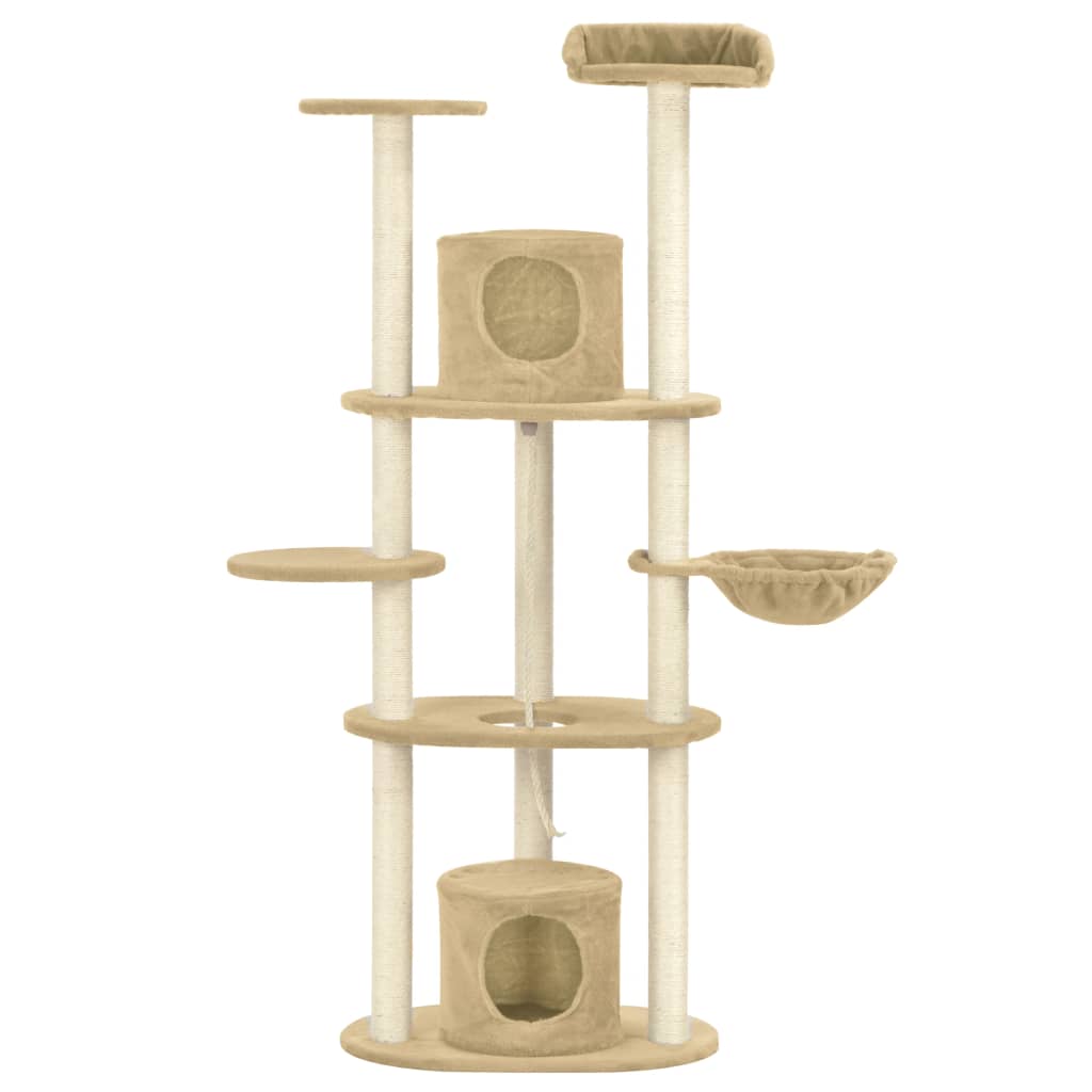 

vidaXL Kattenkrabpaal met sisal krabpalen 160 cm beige