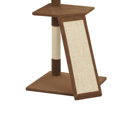 Vidaxl Kratzbaum Mit Sisal Kratzsaulen Braun 160 Cm Im Vidaxl