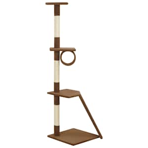vidaXL Draskyklė katėms su stovais i&scaron; sizalio, ruda, 160cm
