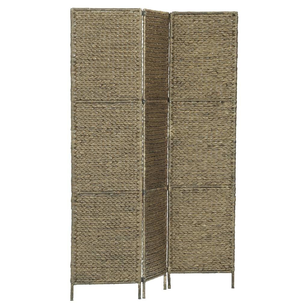 

vidaXL Kamerscherm met 3 panelen 116x160 cm waterhyacint bruin